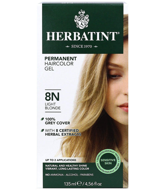 Herbatint 8N Light Blonde Permanent Herbal Hair Color Gel 4.5 fl. oz. (a) Beauty & Personal Care Herbatint