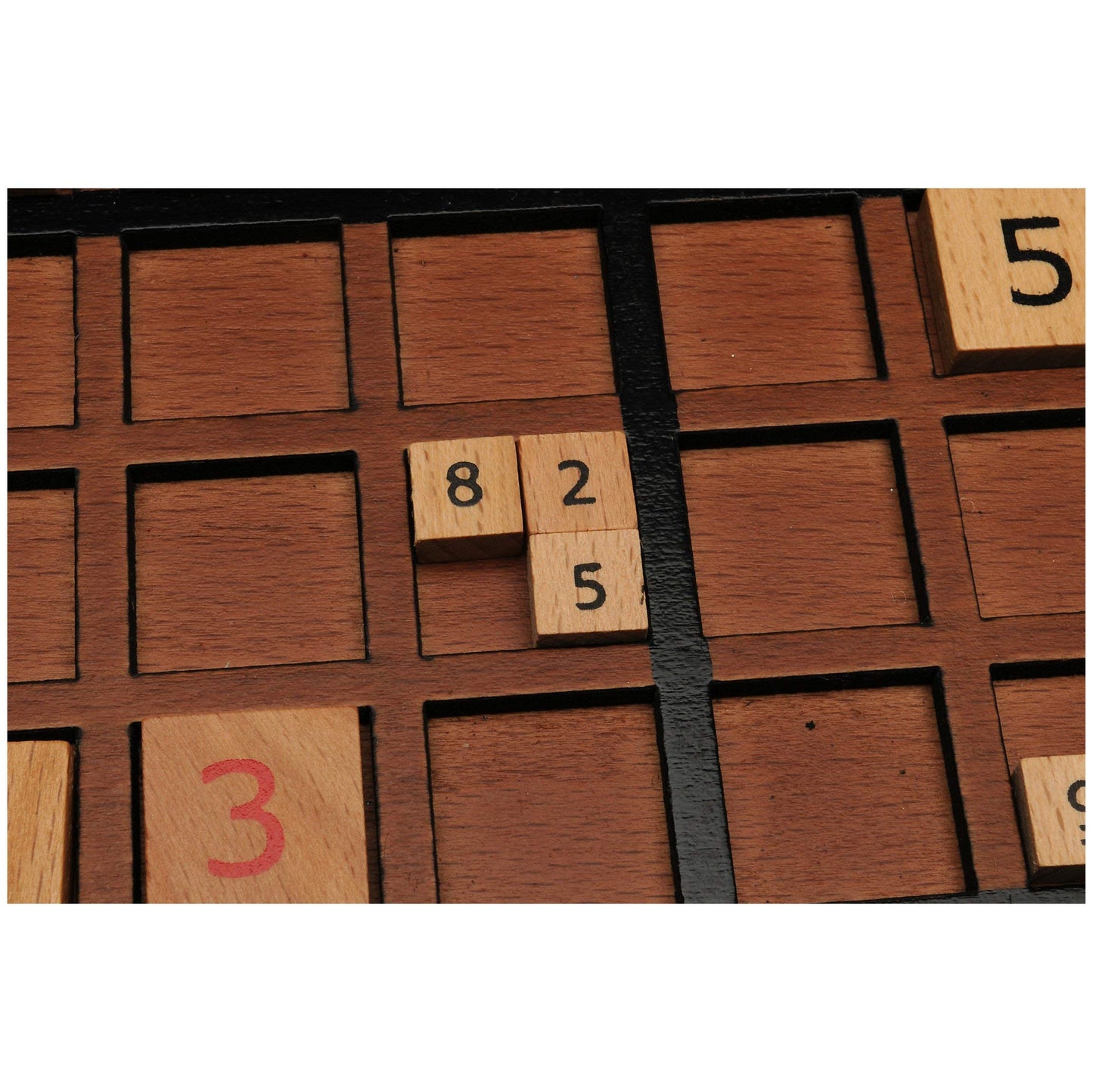 WE Games Wooden Sudoku Board with Storage Slots in Medium Stain - 11.5 in.