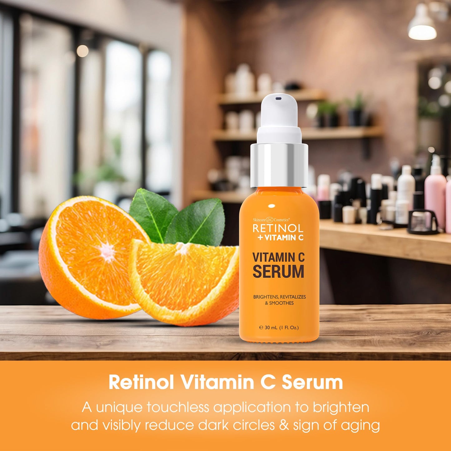 LIVAURA Retinol + Vitamin C Face Serum - Anti Aging Facial Serum, Evens Skin Tone, Diminishes Fine Lines and Wrinkles, Sun Damage & Dark Spots