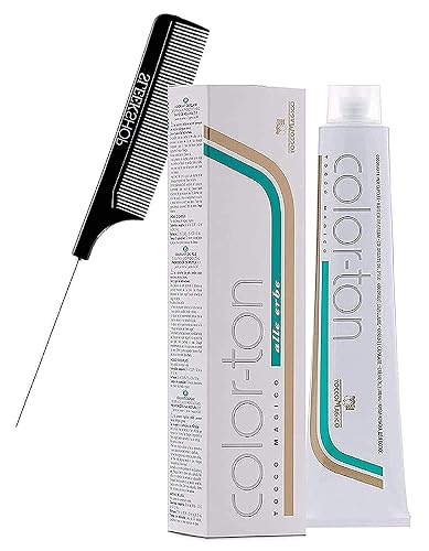 Tocco Magico Color-Ton Alle Erbe Permanent Hair Color Cream (w/Sleek Steel Pin Rat Tail Comb) Haircolor Dye Creme (6R/6.46 Dark Copper Blond) Beauty & Personal Care Tocco Magico
