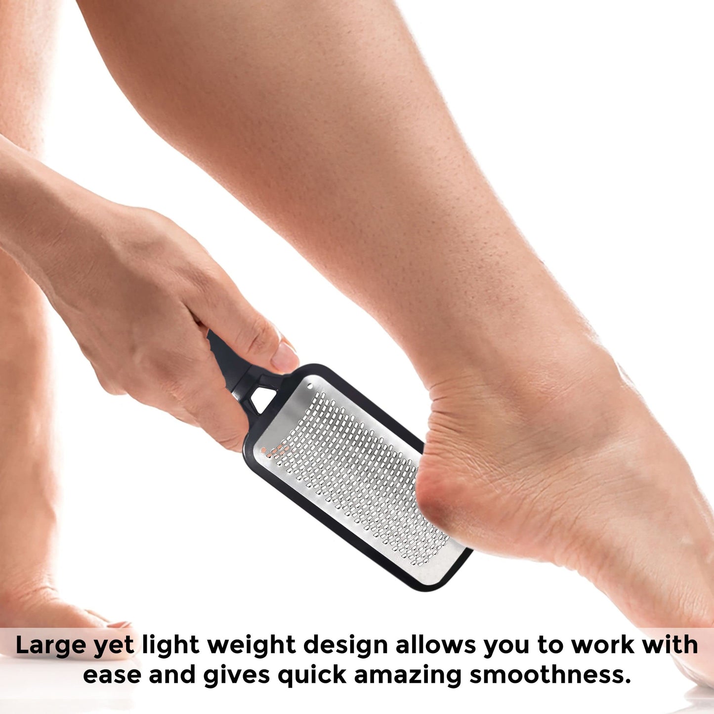 P2P Nails Foot File and Callus Remover - Metal Tool to Remove Dry Skin - Salon Style Dead Skin Remover for Wet and Dry Feet - Professional Foot File
