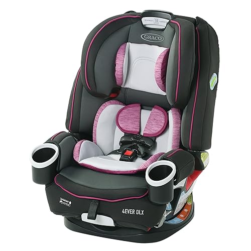 Graco 4Ever DLX 4-in-1 Car Seat, Pink | Infant to Toddler Car Seat, with 10 Years of Use | Rear-facing, Forward-facing and Booster Modes | Safe,…