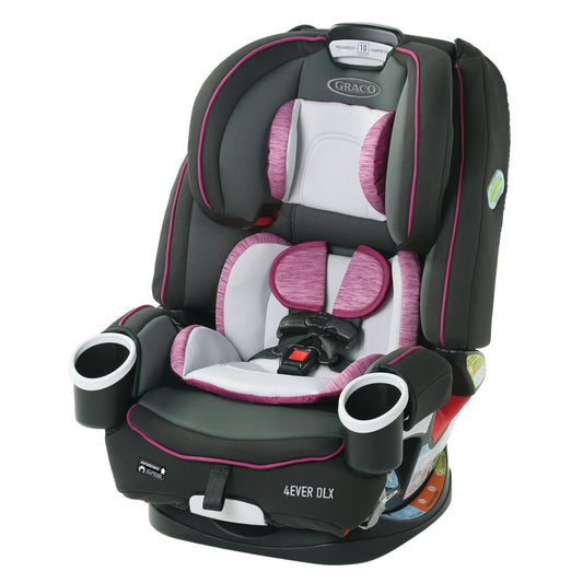 Graco 4Ever DLX 4-in-1 Car Seat, Pink | Infant to Toddler Car Seat, with 10 Years of Use | Rear-facing, Forward-facing and Booster Modes | Safe,…