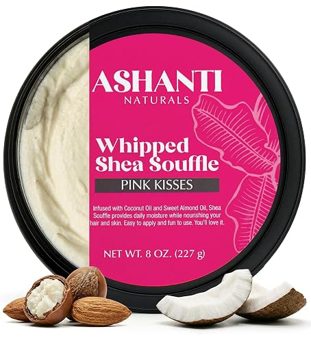 Ashanti Naturals Scented Whipped Shea Butter | African Body Butter for Men w/Coconut and Almond Oil (Blackjack Souffle, 8 oz)