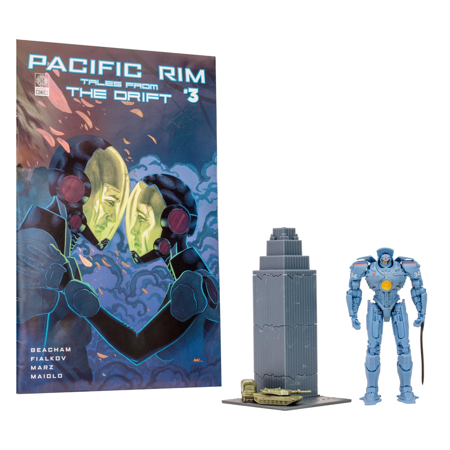 Pacific Rim McFarlane Toys Gipsy Danger (Jaeger) 4" Scale Figure Playset with Comic