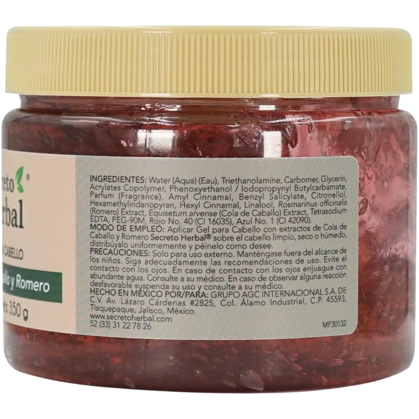 Tu Salud Plus Secreto Herbal Hair Gel 350g (12.34 oz) - Horsetail & Rosemary Styling Gel for Strong Hold, Shine & Frizz Control - Gel para Cabello