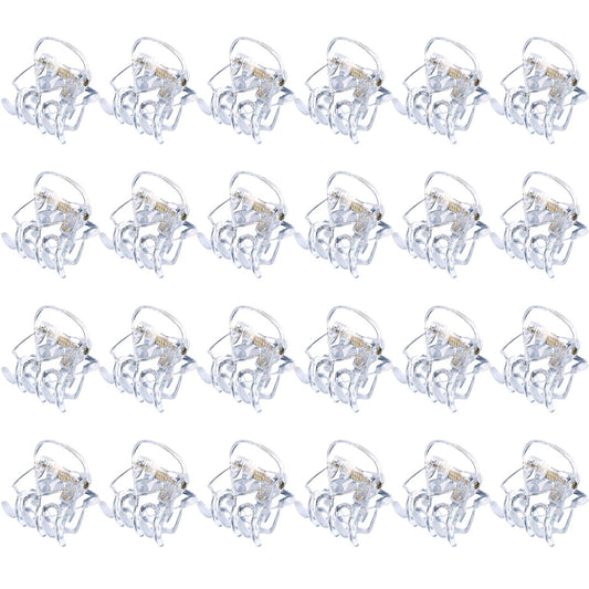 Hotop Hair Clip, 24 Pcs Small Mini Hair Claw Clips for Girls and Women, Non-Slip Plastic Tiny Jaw Clips, Clear