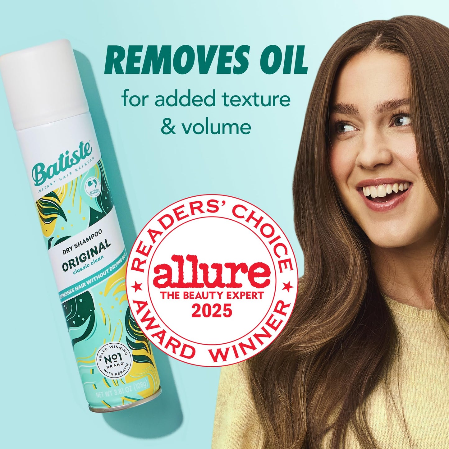 Batiste Dry Shampoo, Waterless shampoo, Original, 3.81oz, Pack of 3 Beauty and Personal Care Batiste