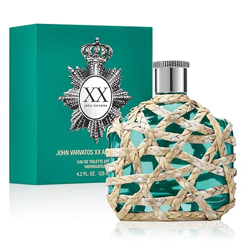 John Varvatos Men's Cologne, XX Artisan Teal Eau de Toilette EDT Spray, Aquatic Scent with Notes of Rosemary, Mineral Driftwood and Baie Rose, 4.2 fl.