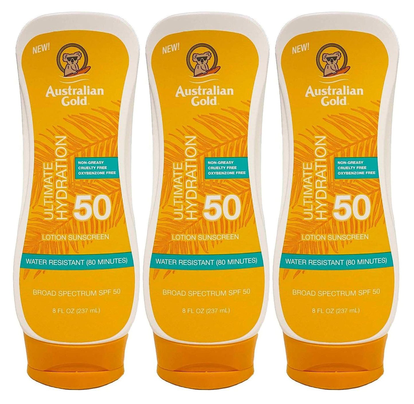 Australian Gold SPF#50 Lotion Ultimate Hydration 8 Ounce (Pack of 3)