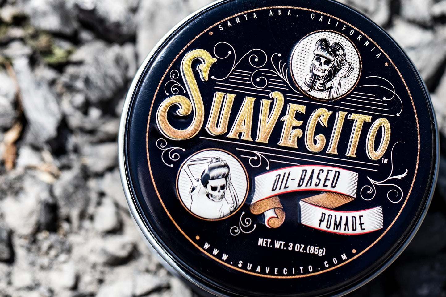 Suavecito Oil Based Pomade 3 oz Tin Can - Original Scent Hair Styling Long Lasting Hold, Healthy High Shine, For All Hair Types - Smooth Slickback