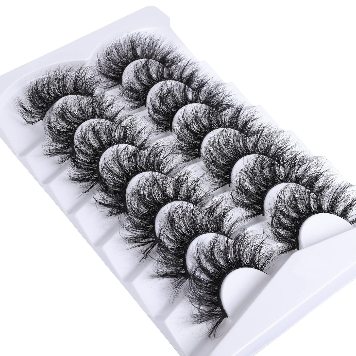 Mebver False Eyelashes Cat Eye Lashes Faux Mink Lashes Natural Look Fluffy Wispy Lashes That Look Like Extensions Pestañas Postizas D Curl Lash Strips