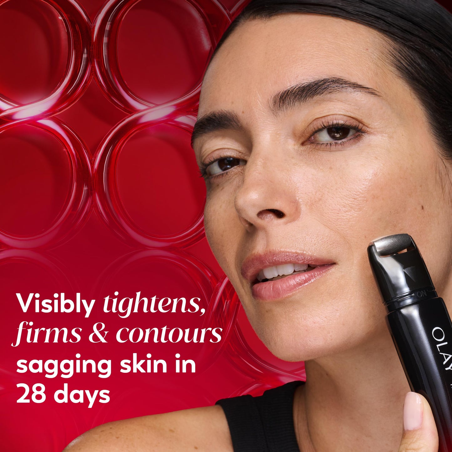 Olay Regenerist Neck and Face Roller, Neck Cream for Tightening and Firming, Anti-Aging Moisturizer for Women, Anti-Wrinkle Serum, Face Lift Cream