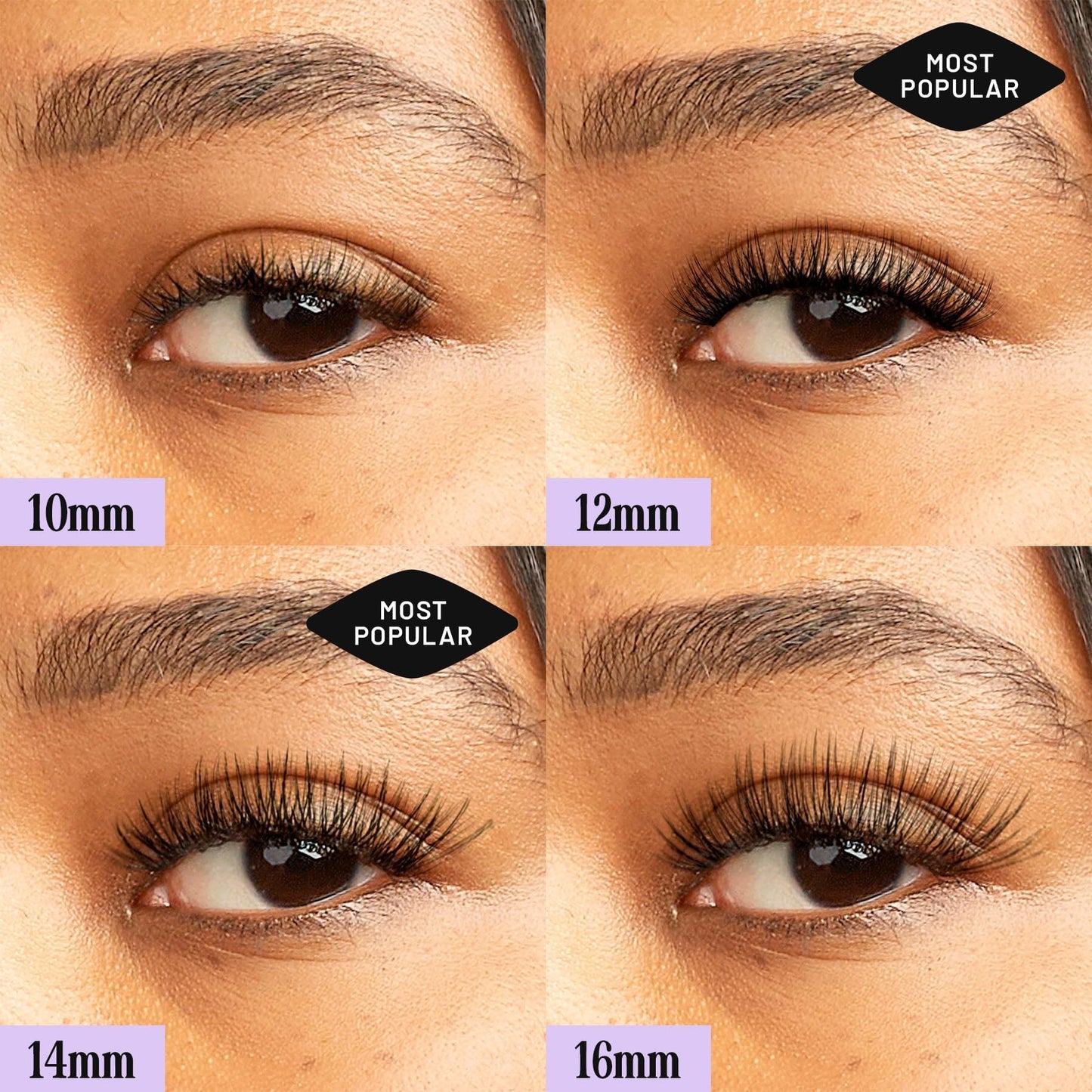 Lilac St - Originals Natural Faux Eyelash Clusters (12mm) - Soft, Natural Look - DIY Lash Extension Wisps - Lightweight & Lifelike - Lasts 10 Days