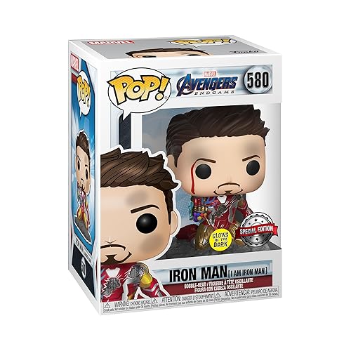 Funko Pop! Avengers Endgame: I Am Iron Man Glow-in-The-Dark Deluxe Vinyl Figure, Multicolored
