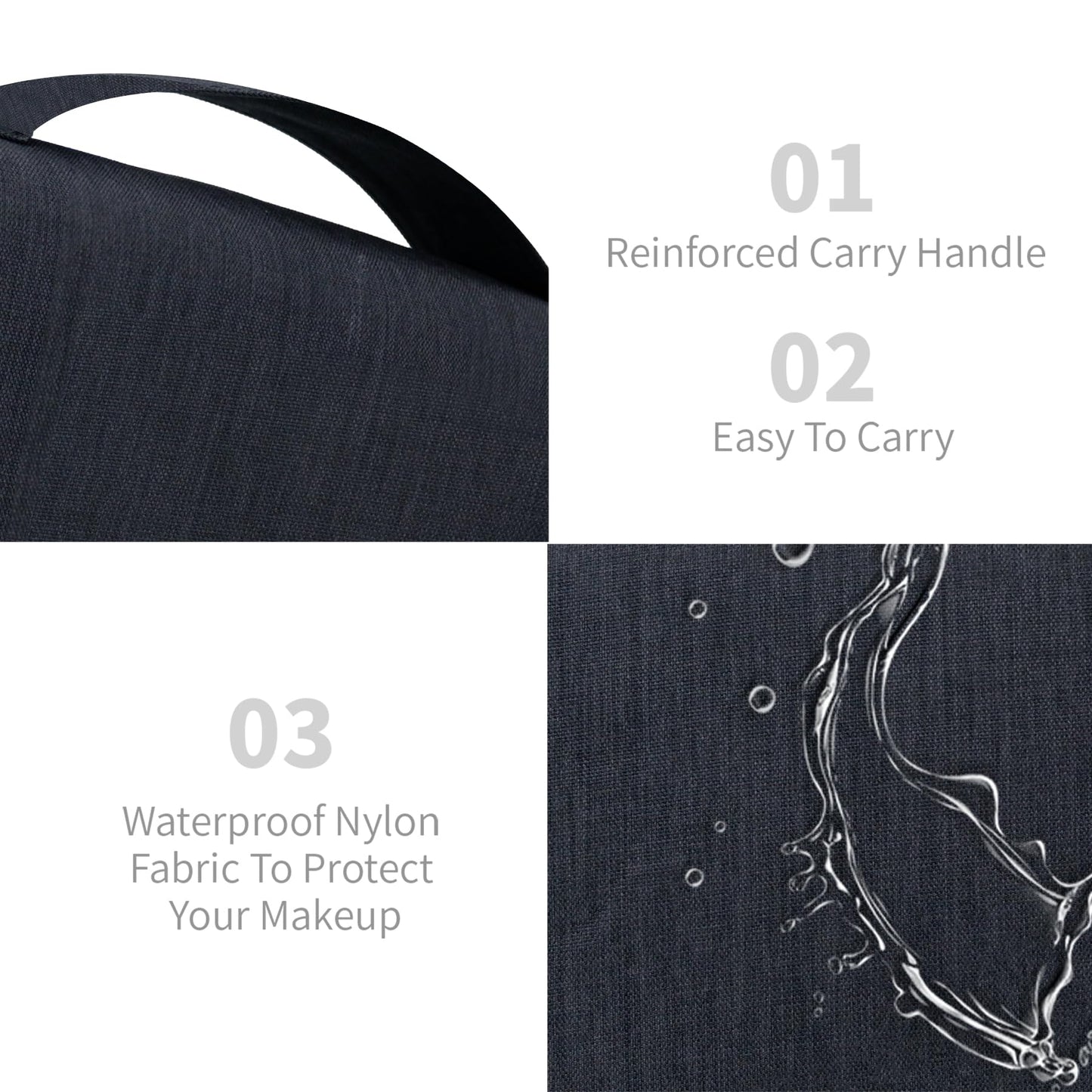 Lcsmaokin Large Capacity Toiletry Bag Travel Bag with Hanging Hook for Men and Women Waterproof Travel Cosmetic Bag Bathroom Storage Bag for Brushes Beauty and Personal Care Lcsmaokin