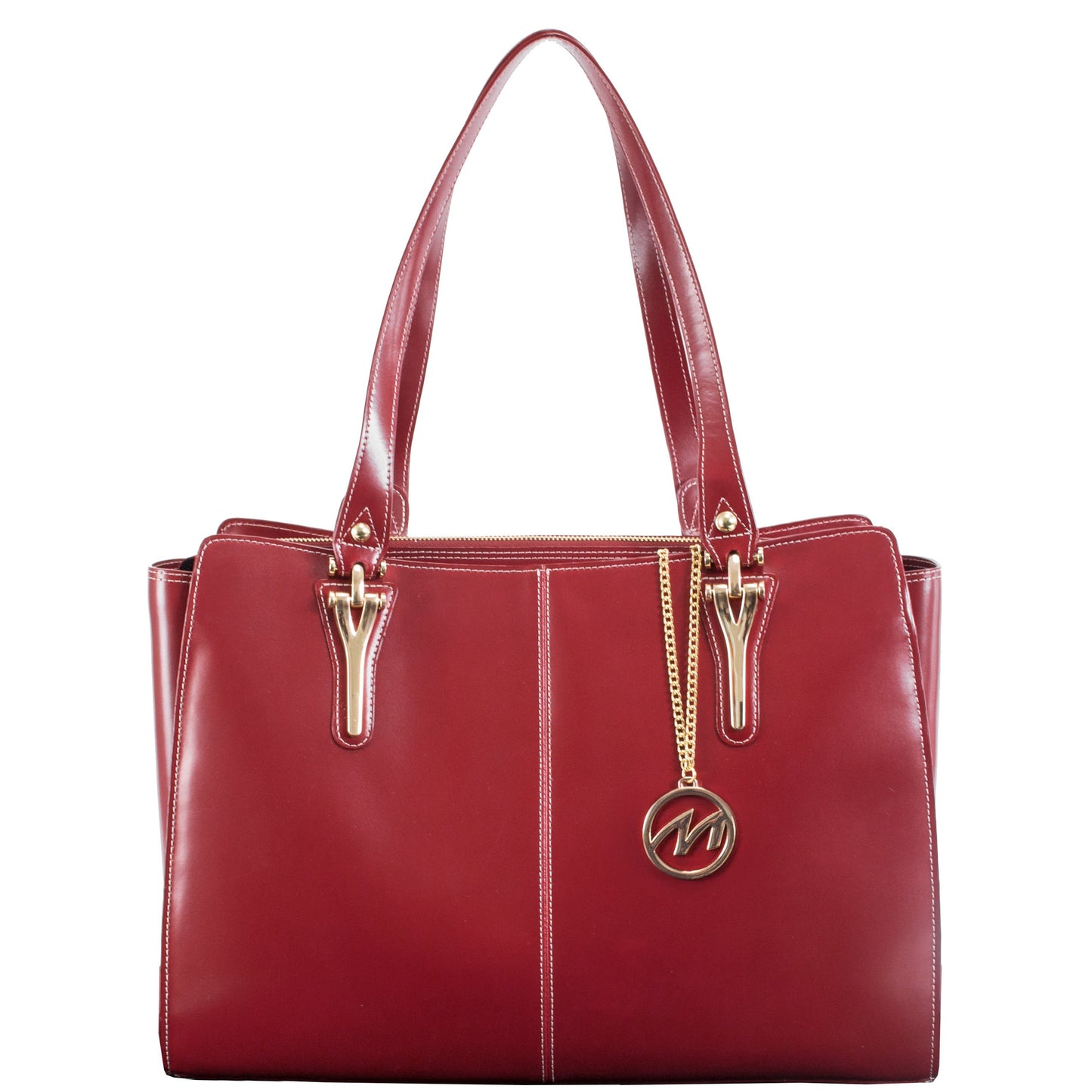 McKlein GLENNA, Leather Ladies' Tote with Tablet Pocket, Laptop Bag for Women Lightweight Leather, Computer Tote Bag, Briefcase Large Capacity Handbag