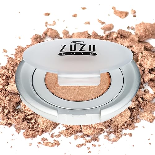 Zuzu Luxe Mineral Eyeshadow (Eternity - Beige/Cool Shimmer), Richly pigmented, velvety smooth formula. Natural, Paraben Free, Vegan, Gluten-free