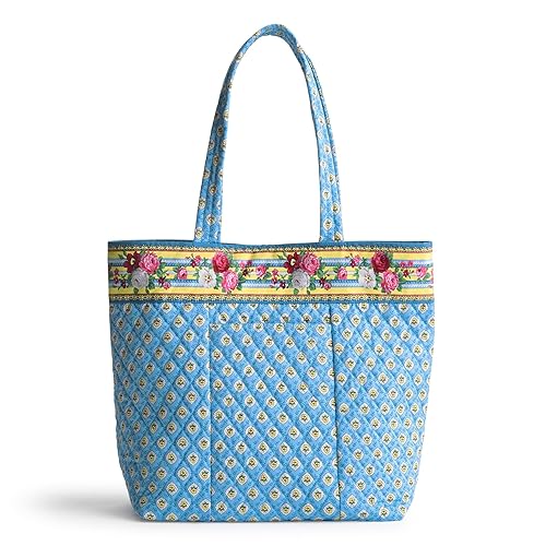 Vera Bradley Premium Cotton Original Tote Bag, Elizabeth Blue