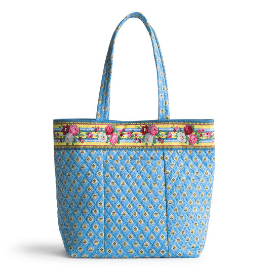 Vera Bradley Premium Cotton Original Tote Bag, Elizabeth Blue Fashion Vera Bradley