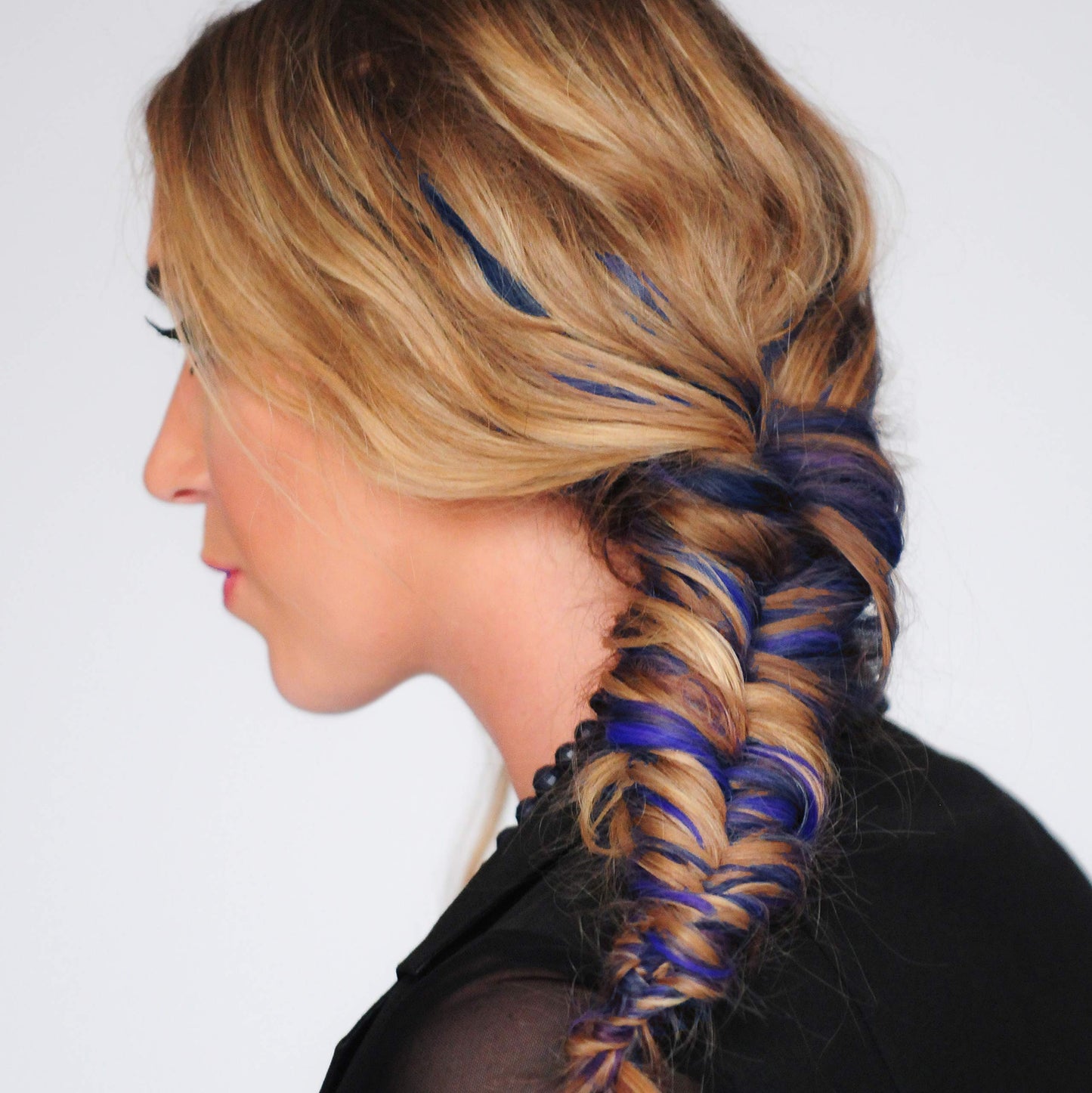 Colorme Root Touch Up Temporary Hair Mascara to color and Blend Semi Permanent Dye regrowth. Washes Out (BLUEBERRY)