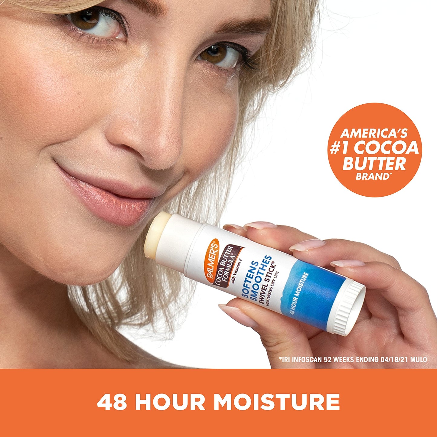 Palmer's Cocoa Butter Formula Moisturizing Swivel Stick, Pack of 3 | Vitamin E Lip Balm for Beach Bag, Multi-Purpose Face & Body Moisturizer Stick