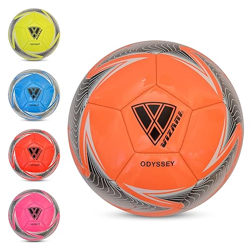 Vizari Soccer Ball Size 3,4,5 for Youth, Adults | Soccer Ball for Practice & Match, Indoor & Outdoor for Boys, Girls, Kids (Pack of 1, 6, 12)