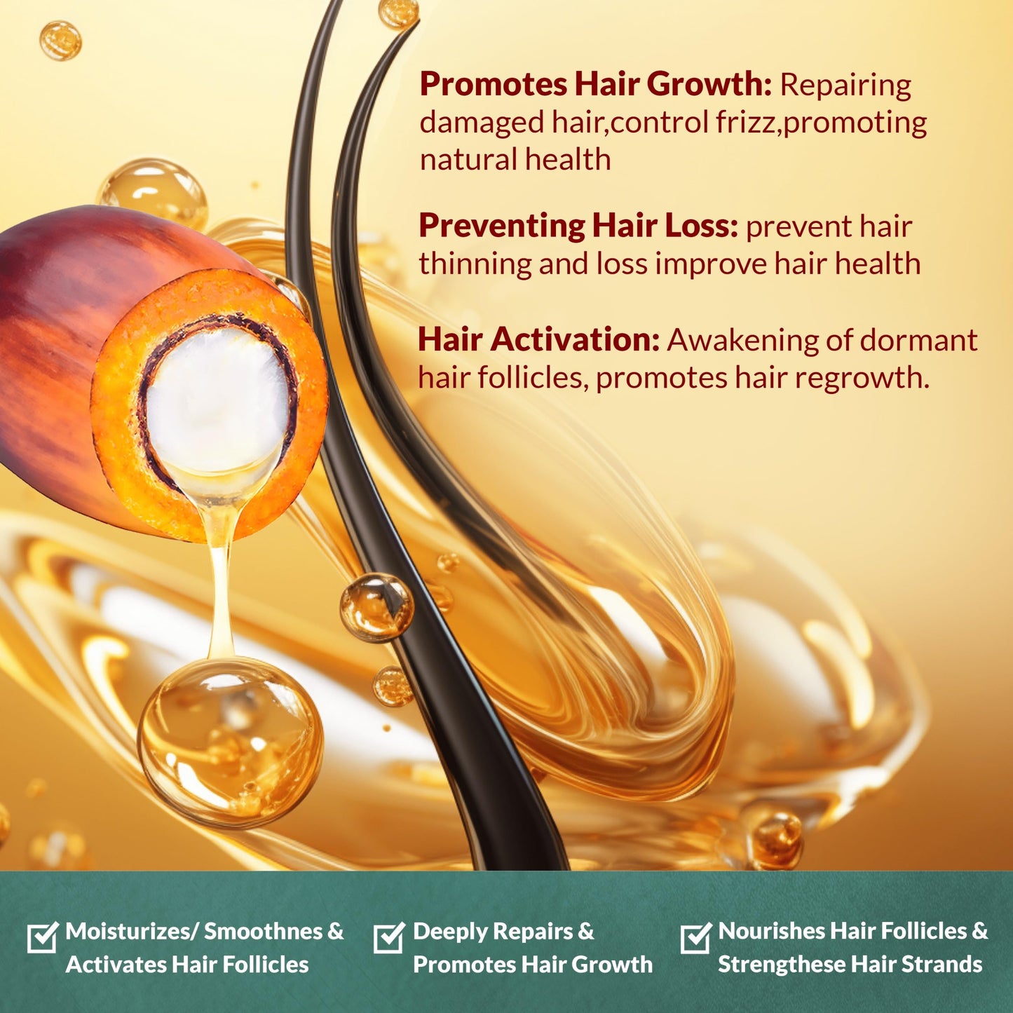 100% Natural Raw Organic Batana Oil Sulfate-Free Complete Hair Growth , Anti-Hair Loss & Repair System Kit - Shampoo, Conditioner, Hair Mask