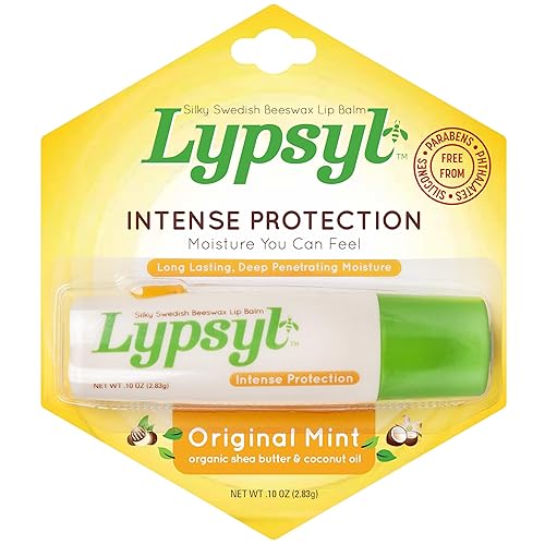 Lypsyl Intense Protection Original Mint, Lip Balm 0.10 oz (Pack of 10)