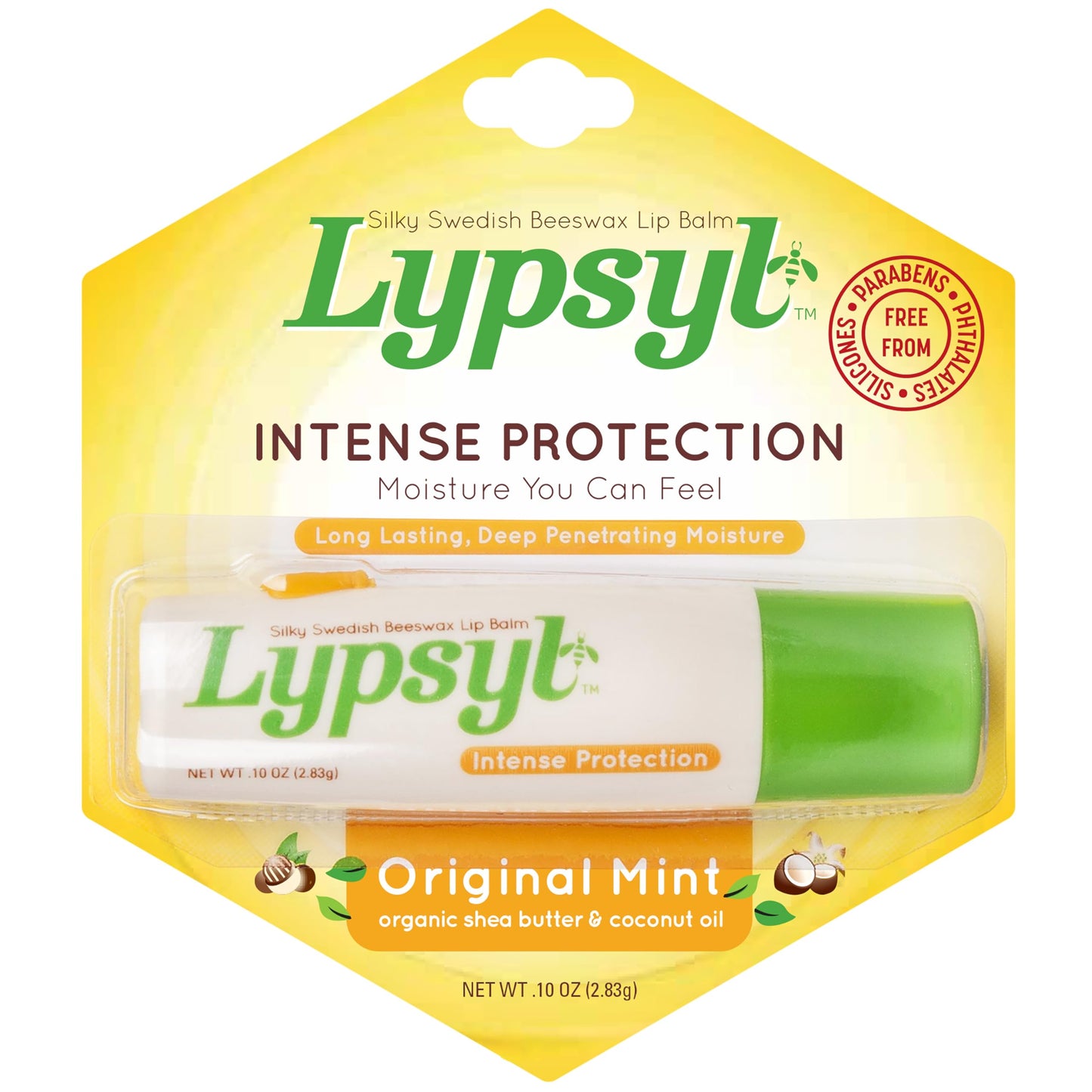 Lypsyl Intense Protection Original Mint, Lip Balm 0.10 oz (Pack of 10)