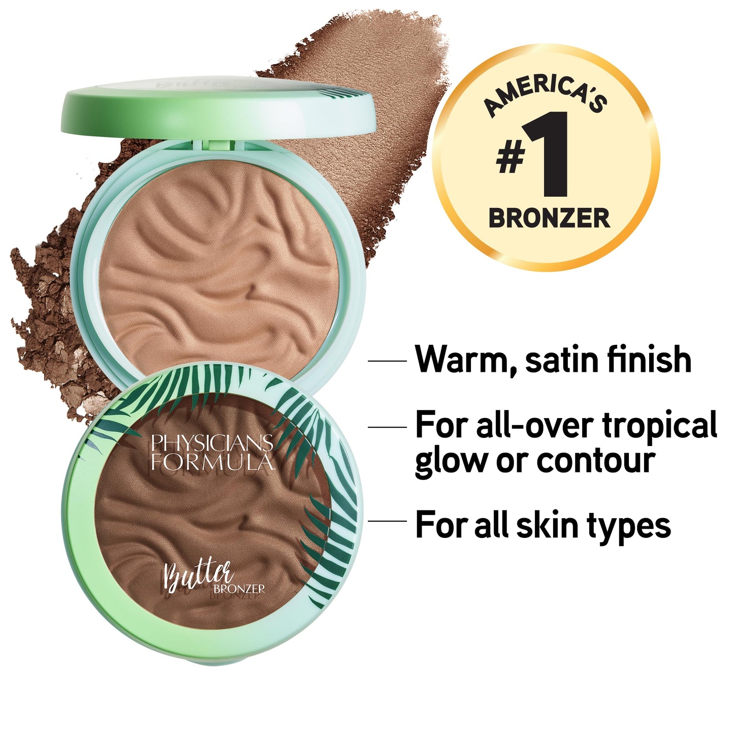Physicians Formula Murumuru Butter Bronzer, Moisturizing, Nourishing Murumuru Butter for Silky Glow, Dermatologist Tested, Hypoallergenic, Vegan