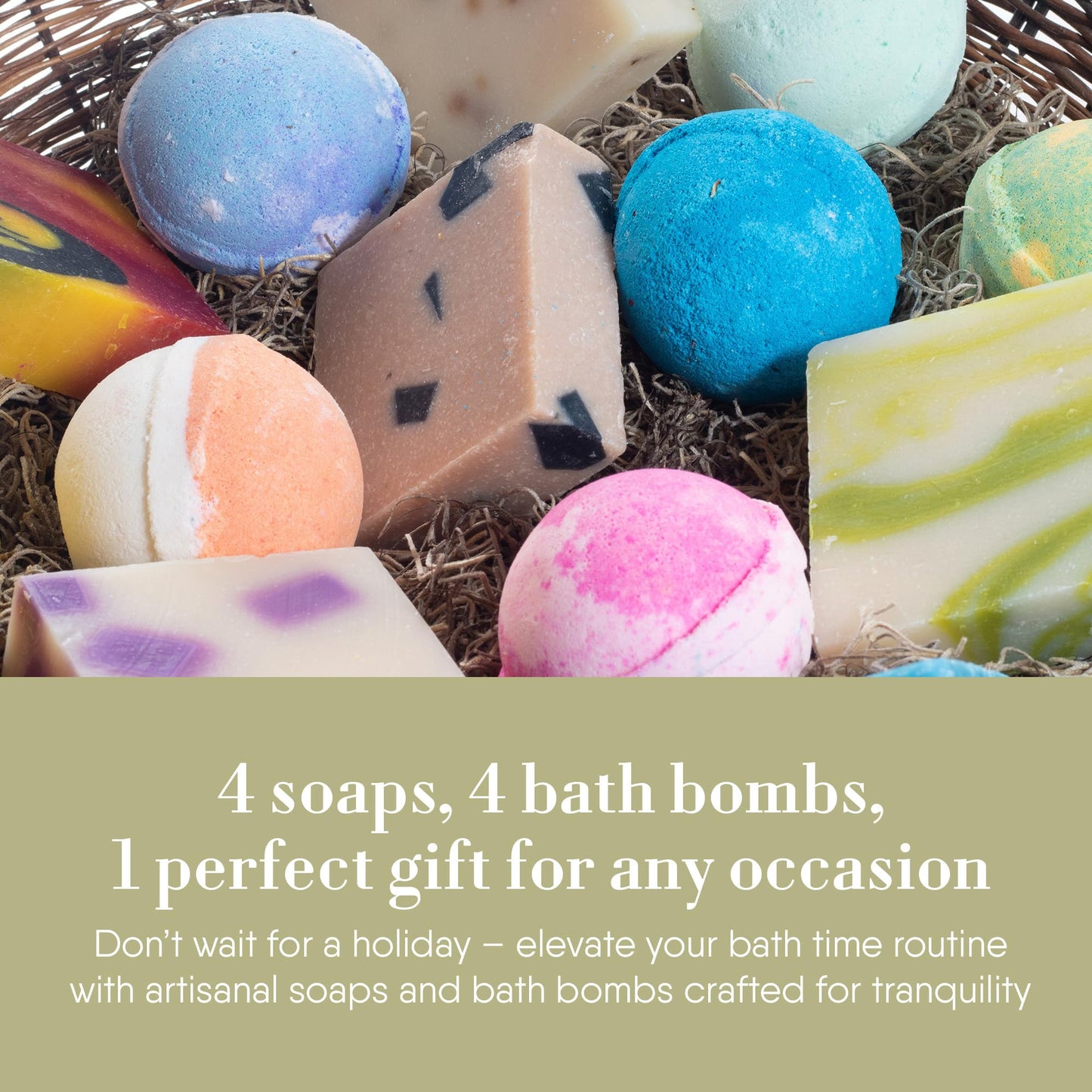 360Feel Be Mine 4 Bath Bombs Plus 4 Handmade Soap Gift Essential Oil Organic Bath Bomb gifts for Men Women
