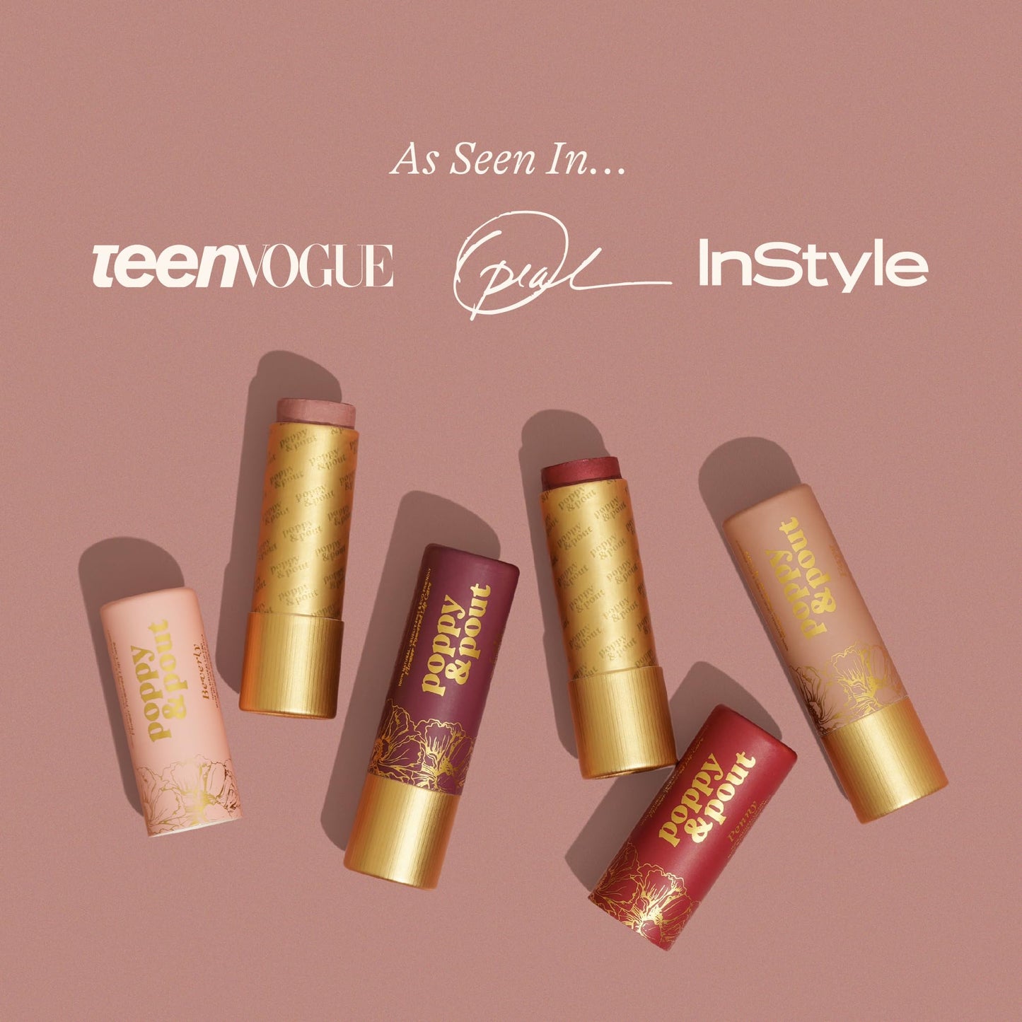 Poppy & Pout All Natural Lip Tint, Cardboard Tube, Hand-Filled, Beeswax, Vitamin E, Coconut Oil, Cruelty Free, All-Natural Shades (Lola) Beauty and Personal Care Poppy & Pout