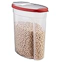 Rubbermaid Flex and Seal Cereal Keeper, 1.5 Gallon, BPA-Free, Clear with Red Lid, Airtight