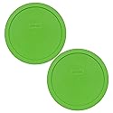 Pyrex 7402-PC 6/7-Cup Green Food Storage Replacement Lid (2-Pack) - Made in USA