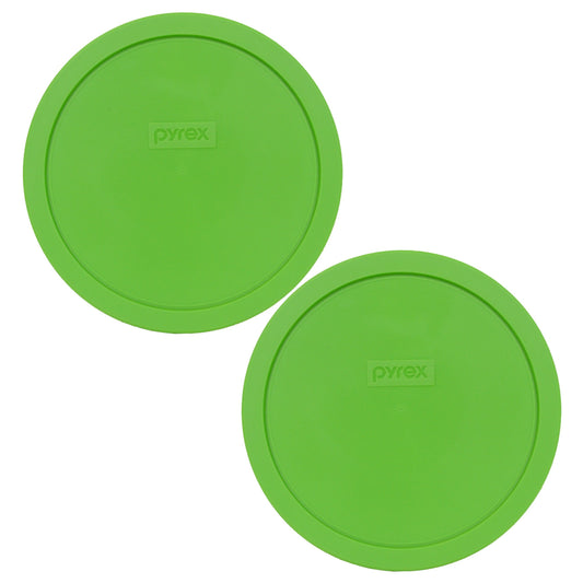 Pyrex 7402-PC 6/7-Cup Green Food Storage Replacement Lid (2-Pack) - Made in USA