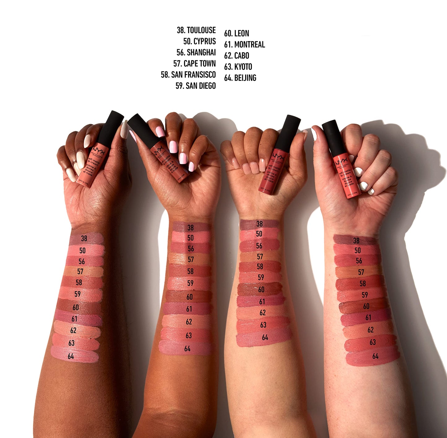 NYX PROFESSIONAL MAKEUP Soft Matte Lip Cream, Lightweight Liquid Lipstick - Cyprus (Light Pastel Pink)