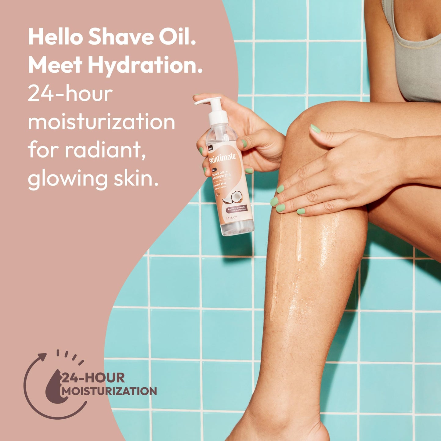 Skintimate 2-in-1 Shave Oil & Moisturizer, Coconut Bliss, 7.3oz | Shaving Oil, After Shave for Women Bikini Area Moisturizer with Vitamin E and Aloe Beauty and Personal Care Skintimate
