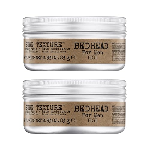 TIGI Bed Head for Men Pure Texture Hair Molding Paste - Use for Texture & Separation - Versatile Cream-to-Paste Fusion - For Men's Hairstyles - Use on