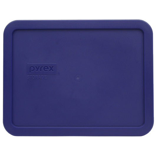 Pyrex 7211-PC 6-Cup Navy Blue Rectangle Plastic Food Storage Lid - Made in USA