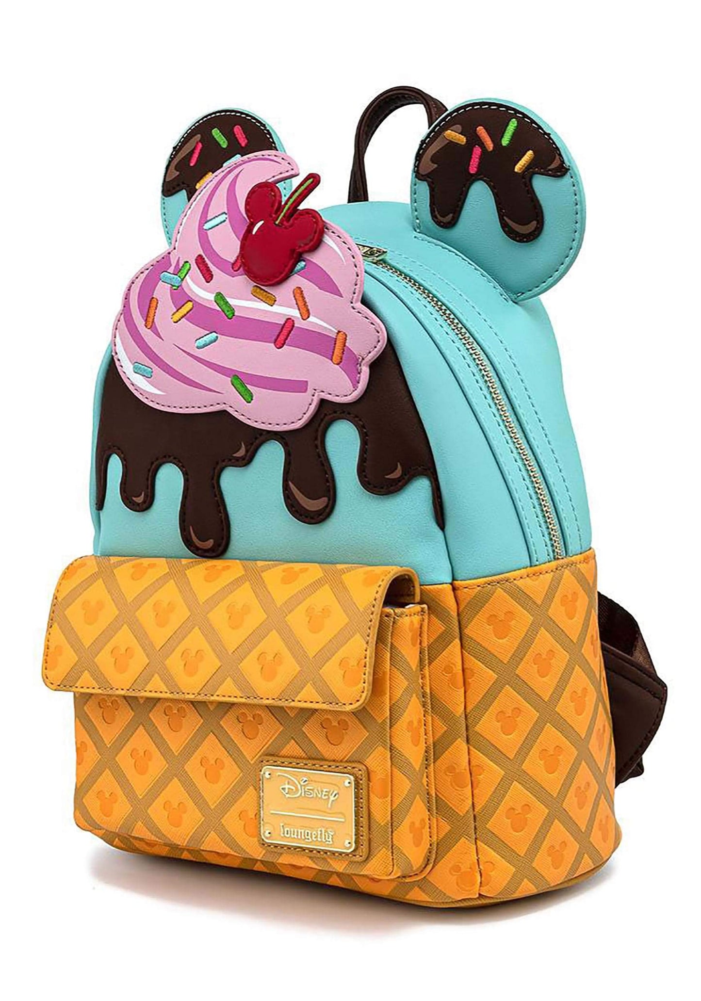 Loungefly Disney Mickey and Minnie Mouse Sweets Ice Cream Womens Double Strap Shoulder Bag Purse