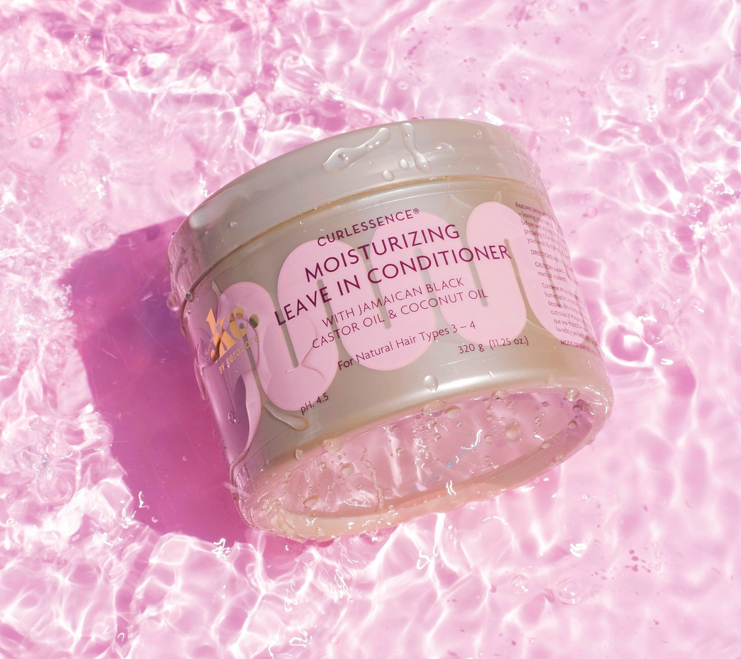 KeraCare CurlEssence Moisturizing Coconut Leave-In Conditioner With Jamaican Black Castor Oil and Coconut Oil - For Curly Hair - Silicone, Sulfate