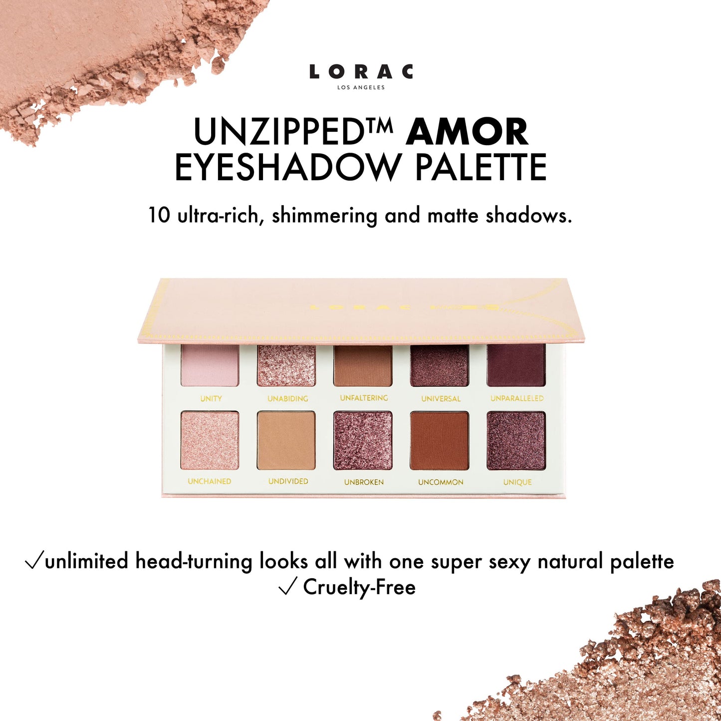 LORAC Unzipped Amor Palette Matte Shimmer Eye Shadow,powder