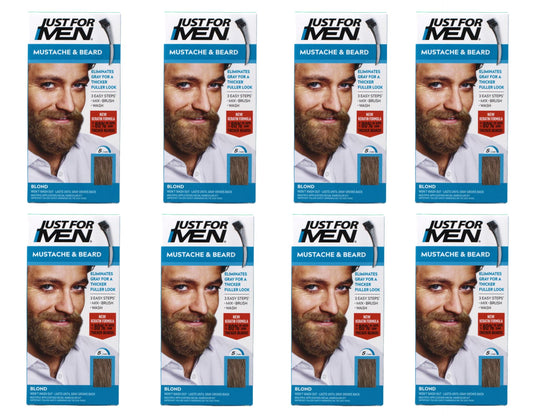JUST FOR MEN Mustache & Beard Brush-In Color Gel, Blond M-10/15 1 Each (Pack of 8)