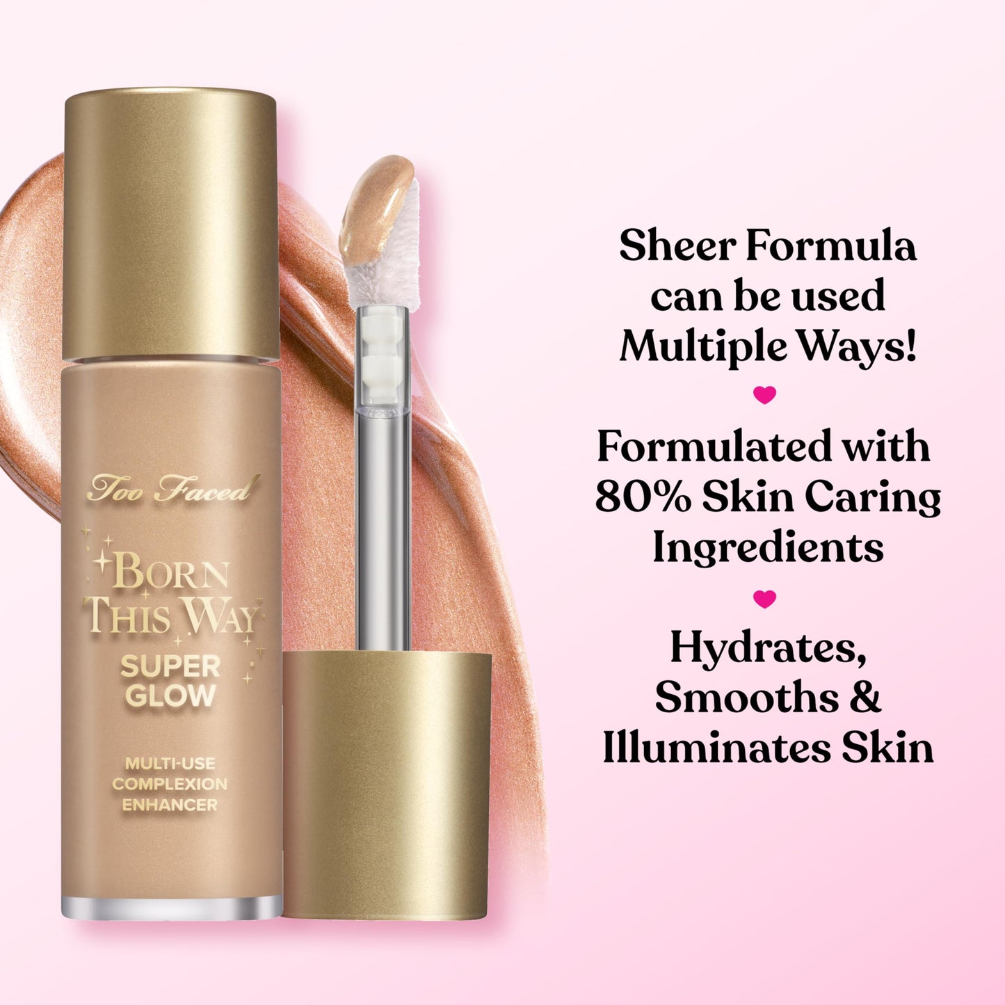 Too Faced Born This Way Super Glow Multi-Use Highlighting Skin Enhancer | Hydrating, Natural, All-Over Glow with Luminous Finish for Lit-From-Within