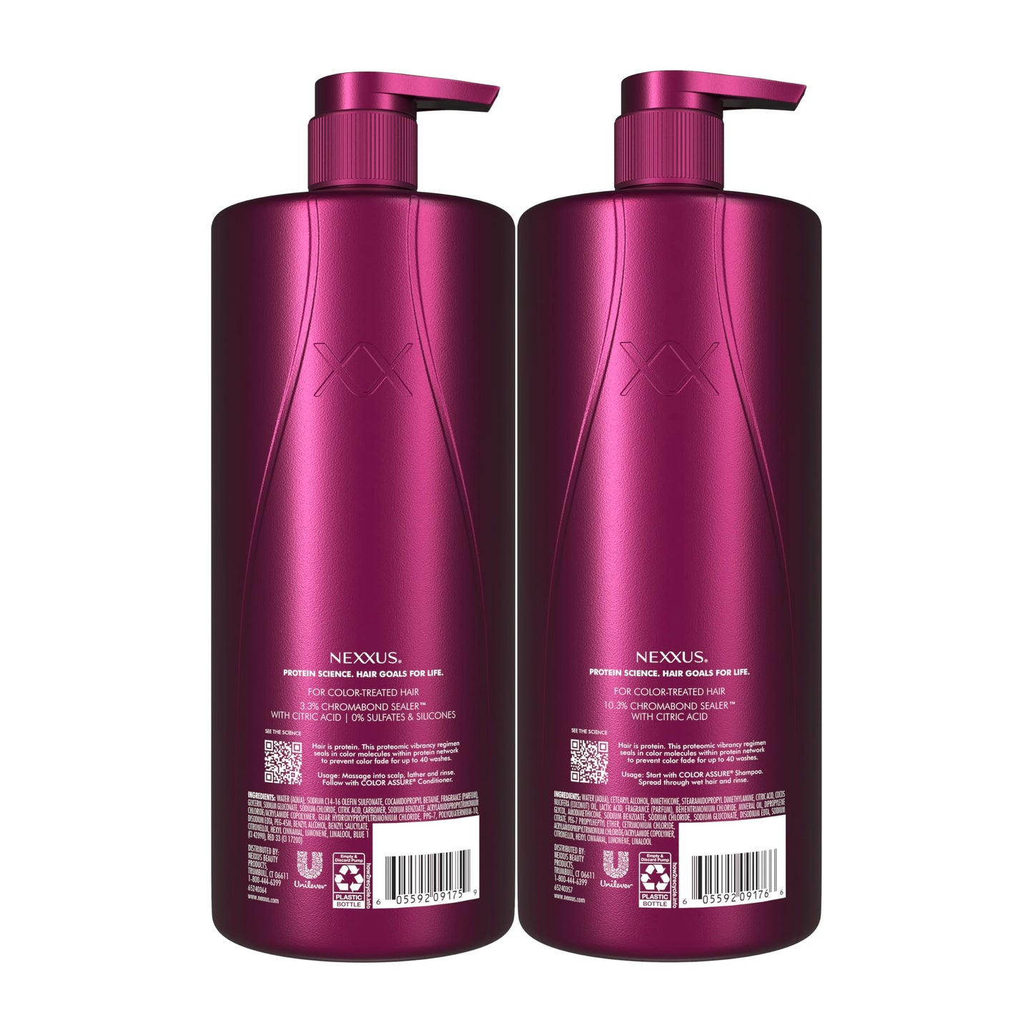 Nexxus Color Assure Color Care 2 Count for Vibrancy Shampoo, Conditioner Color Treated Hair Powered by Chromabond Sealer with Citric Acid 33.8 fl oz Beauty and Personal Care Nexxus