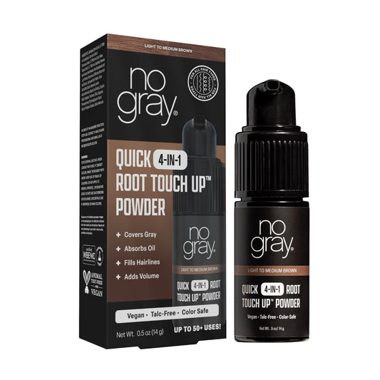 No Gray Quick 4-IN-1 Root Touch Up Powder Light to Medium Brown
