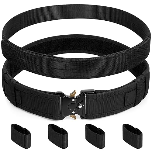 IMAGOA Duty Belt,2'' Police Security Nylon Duty Belts with Hook Lining Outer Inner Belts with 4 Belt Keeper
