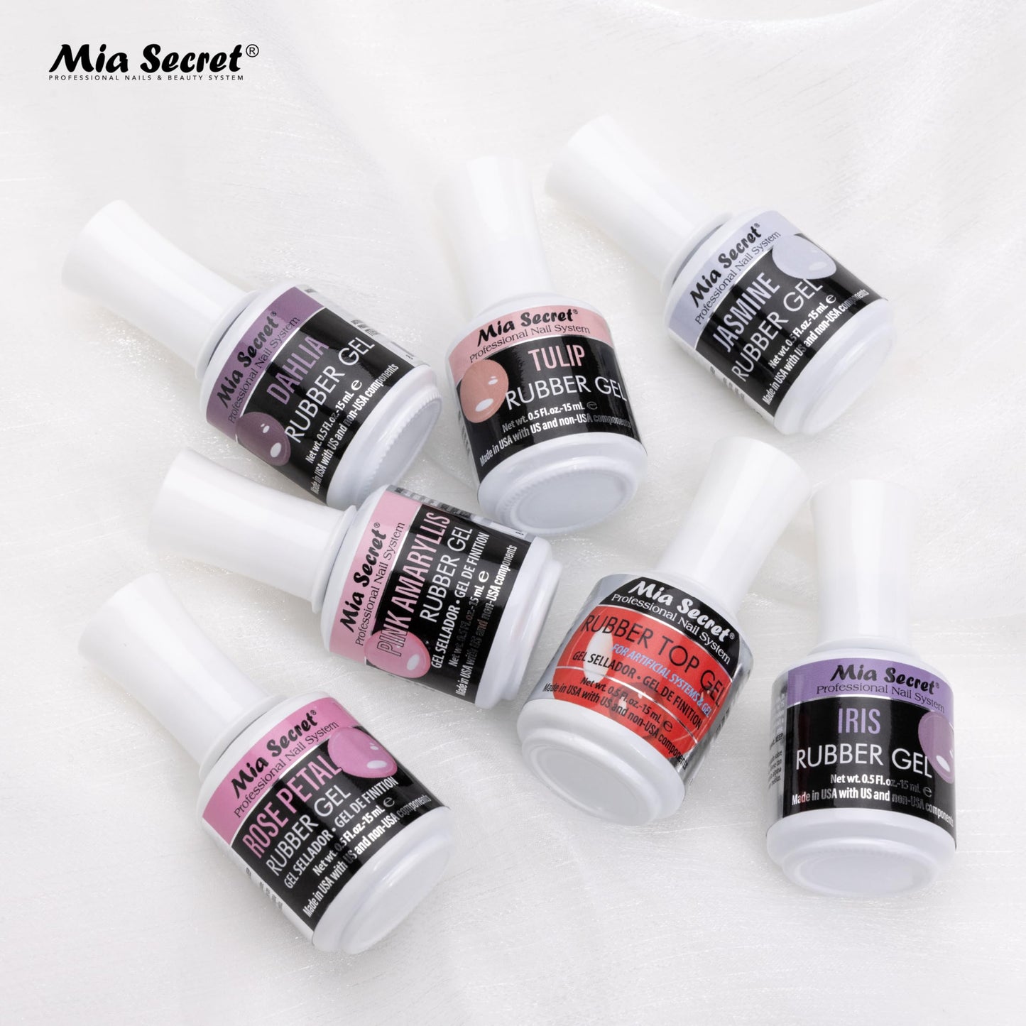 Mia Secret Rubber Base & Top Gel UV-LED topcoat for shiny nail finish Beauty & Personal Care Mia Secret