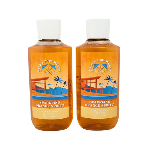 Bath & Body Works Shower Gel, Gift Set of 2, 10oz Each (Sparkling Orange Spritz)